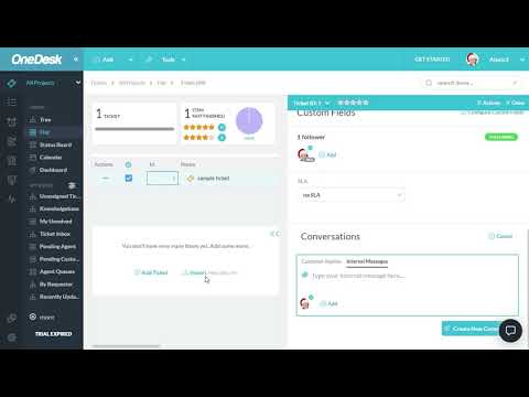 OneDesk - Customer Replies vs. Internal Messages