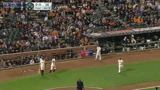 COL@SF: Belt comes home on Posey's groundout