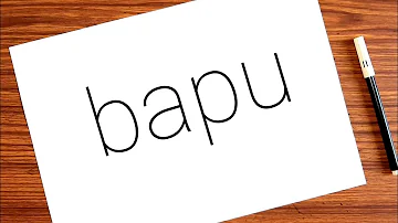 Mahatma Gandhi easy drawing using 'BAPU' word | 2nd October easy drawing | Gandhi Jayanti drawing |
