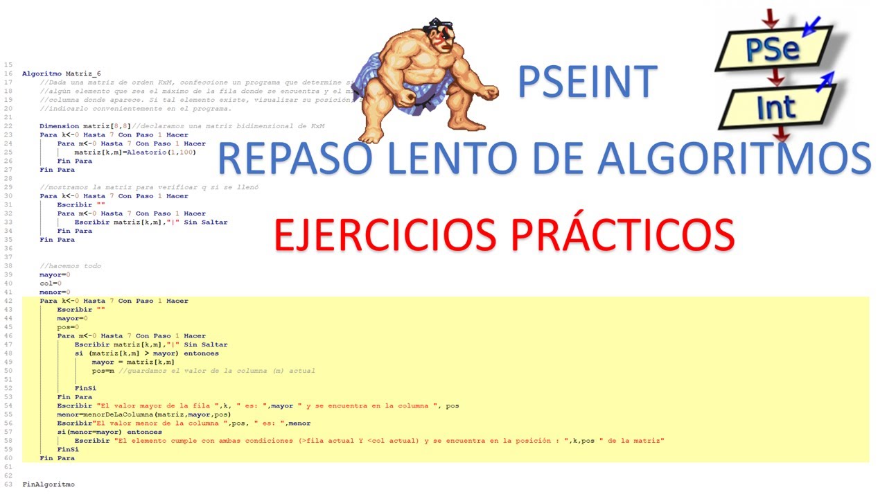 PSEINT - Repaso lento de Algoritmos - Ejercicios