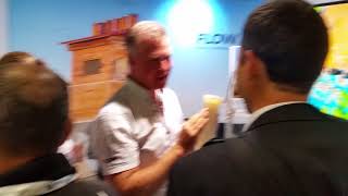 Crowding around the Flow stand - Apimondia 2017