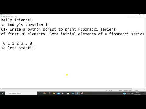 PROGRAM TO PRINT FIBONACCI SERIES | PYTHON PROGRAMMING | ANACONDA PYTHON | #ABHINAV RANA