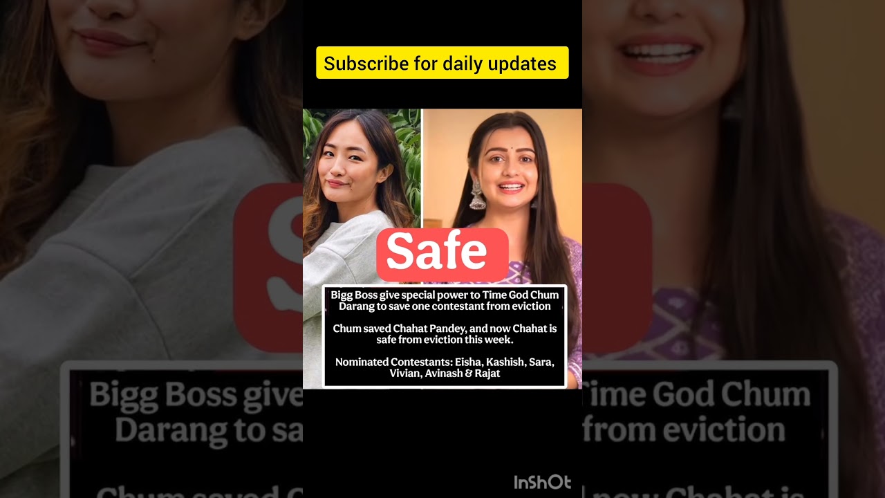 Big boss 18 Chum Darang save chahat pandey from this nominations 