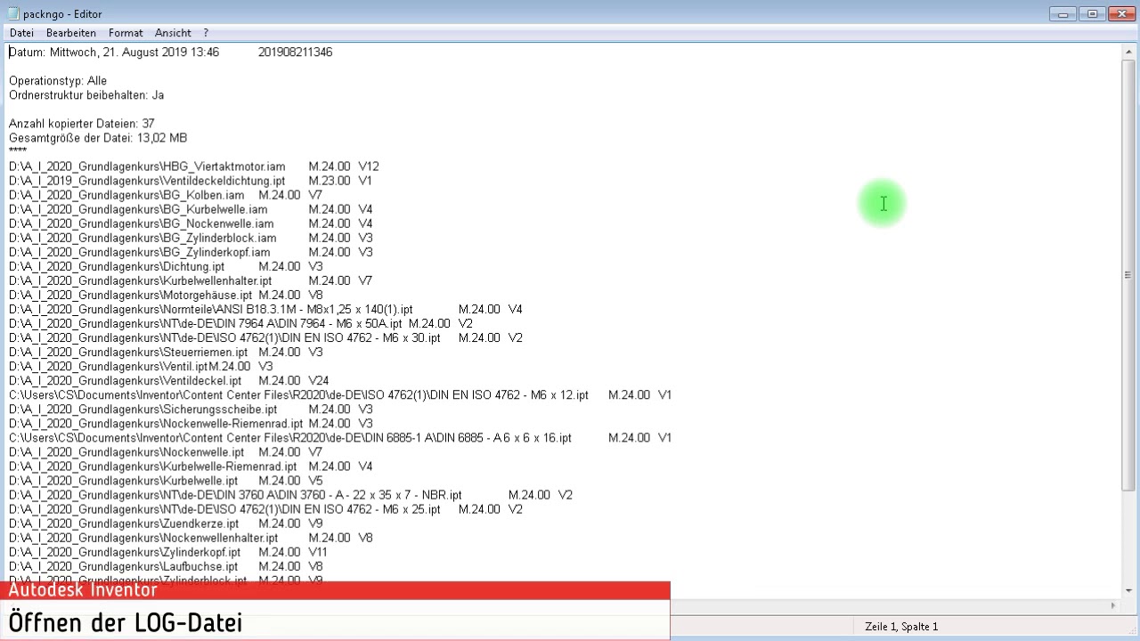 Inventor: Projekte und komplexe Baugruppen mit dem Befehl Pack and Go archivieren