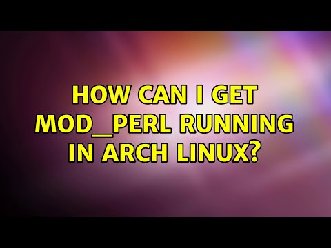 How can I get mod_perl running in Arch Linux?