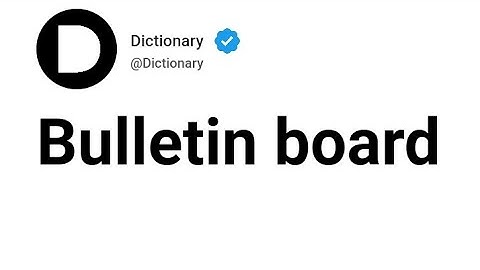 Bulletin board Meaning In English