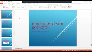 solvent extraction part 01