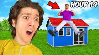 Surviving 24 HOURS in WORLD'S SMALLEST HOUSE... (Not Good) | NichLmao