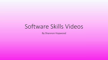 Software Skills Video