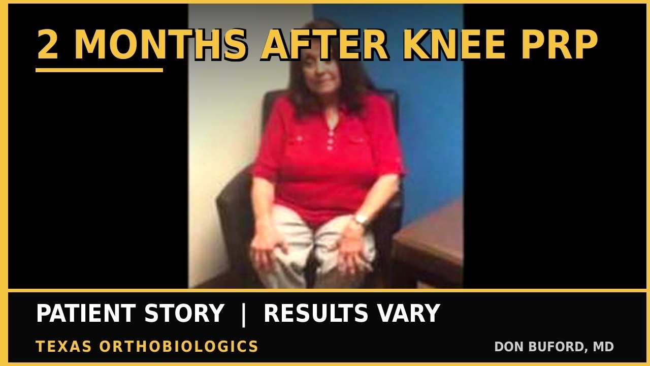 Patient Testimonial after PRP injection for knee arthritis (2 months after) 7.14.16