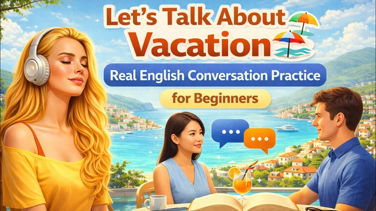  Let’s Talk About Vacation | Real English Conversation Practice for Beginners 