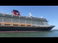 Disney Fantasy blowing all ship horns leaving Port Canaveral June 17th, 2017