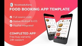 Food ordering app template, script & source code for sale