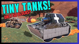 We Battled Tiny Tanks With A Limit Of ONLY 50 BLOCKS! | Trailmakers!