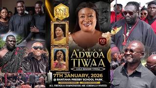 😭live: Ghana Mourns Legendary Musician Maame Tiwaa Of Asomafo Fame; Massive Tears Flow @ Funeral Gro