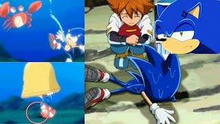 Sonic X Comparison Chris Helps Sonic To Find Ways To Get Into The Ocean... Japanese Vs English