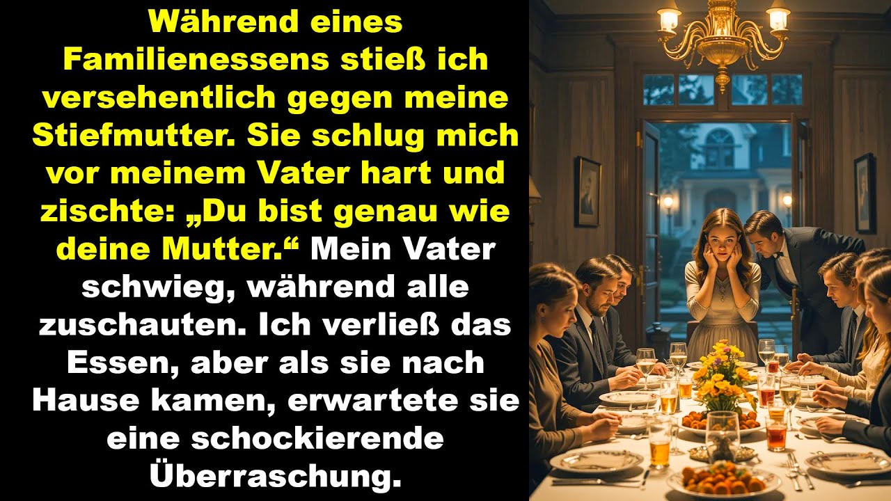 Stiefmutter schlug mich beim Essen. Ich ging. Zuhause wartete eine schockierende Überraschung.