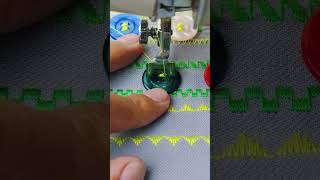 Sewing button using a Janome sewing machine #sewingtechniques