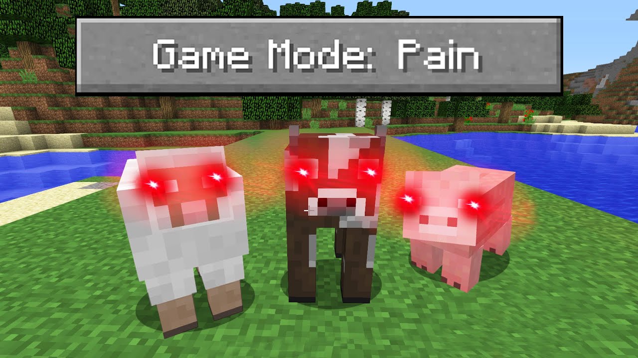 Minecraft but every animal is hostile...