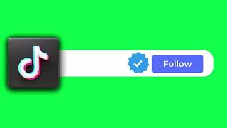 Green Screen Tiktok Follow On Animation With Blue Tickwithout Copyright Free Download4K