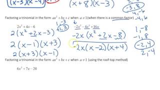 Factoring Review all types