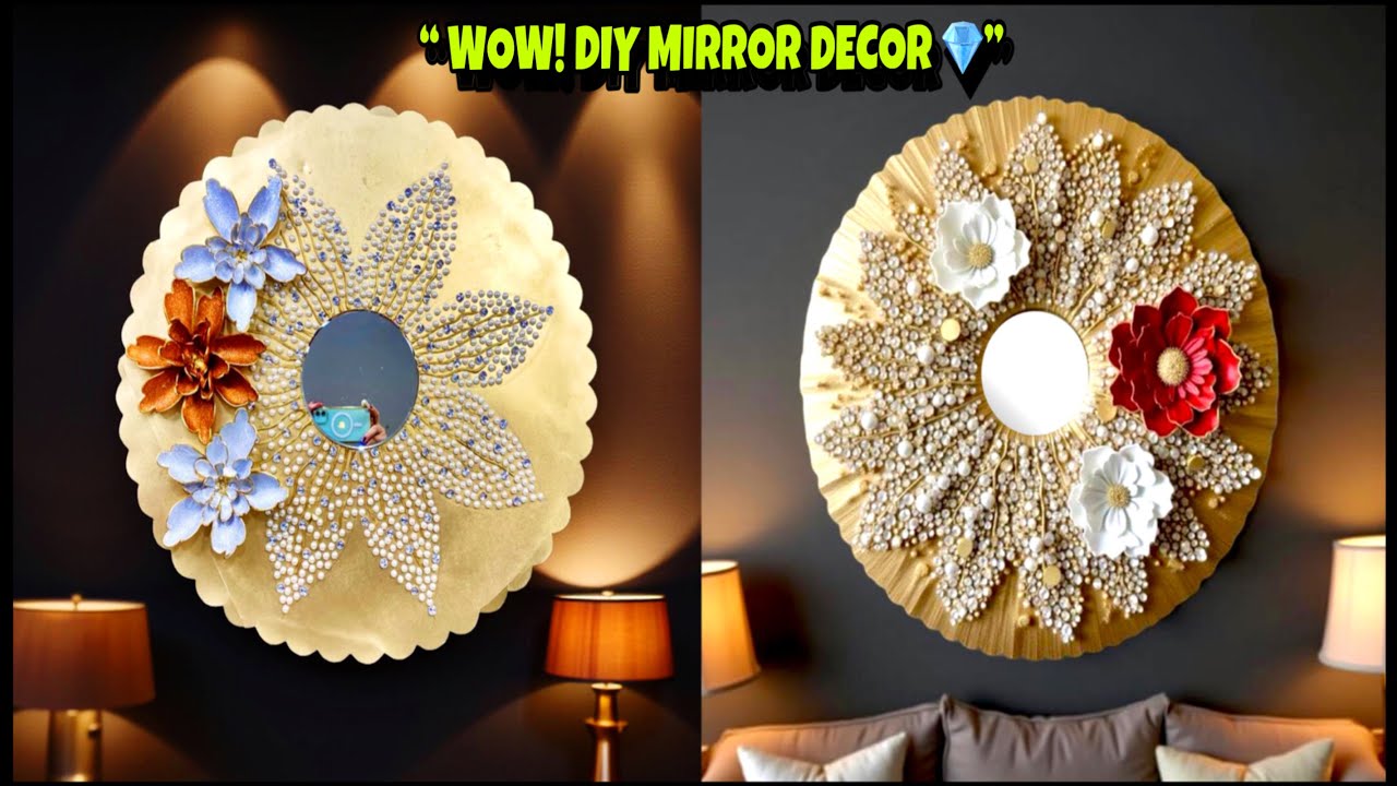 "DIY Mirror Wall Art That Looks EXPENSIVE! 💎 Easy Home Decor Idea" CRAFT PIXIES