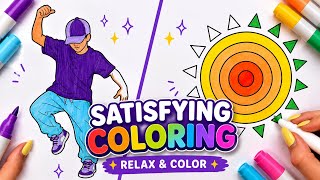 ✨ Satisfying Coloring Compilation 🎨 Relaxing Coloring Book Video