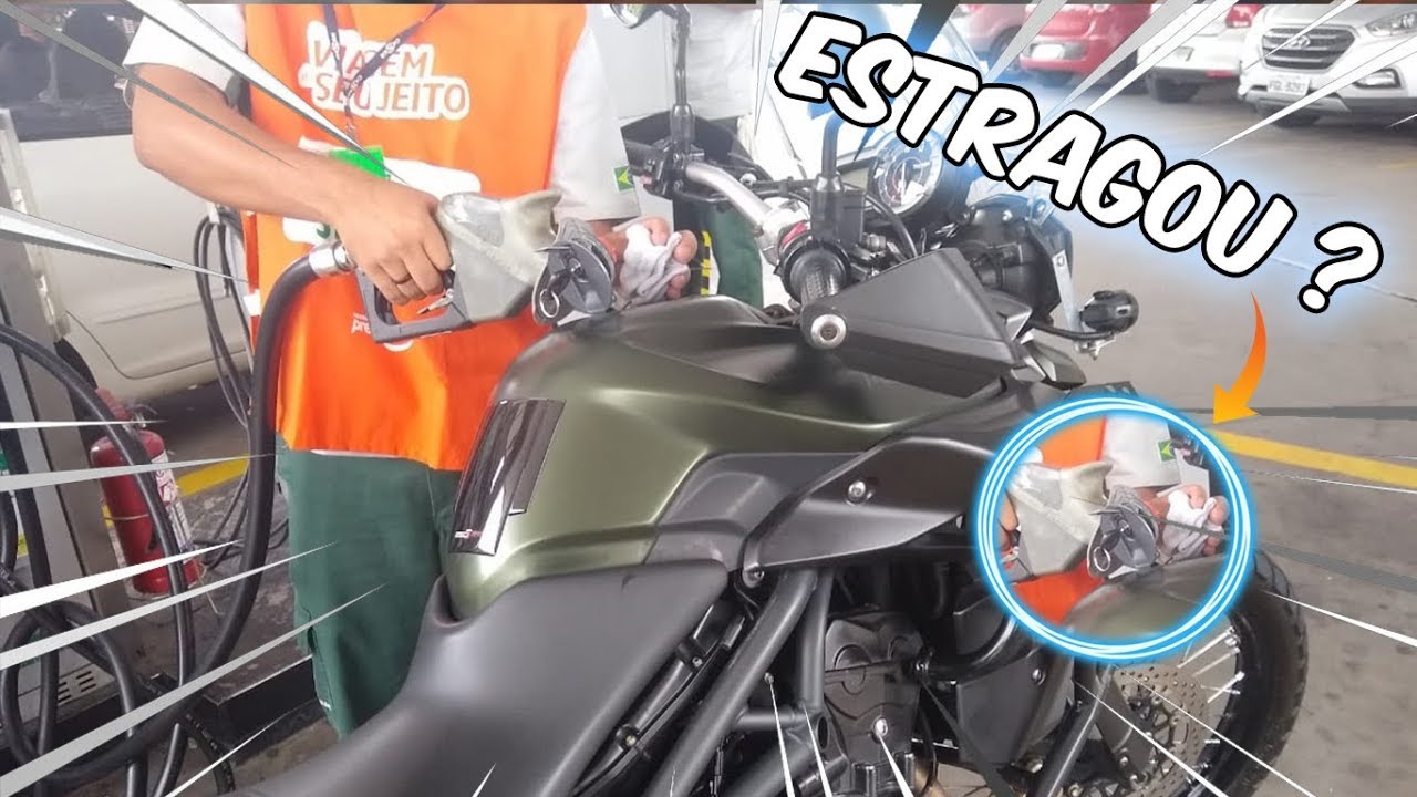 COL0QUEI G4SOLINA VE1A A MOTO QUASE NÃO ANDA