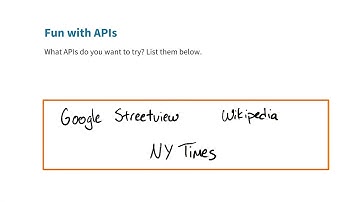 API Brainstorm - Intro to AJAX