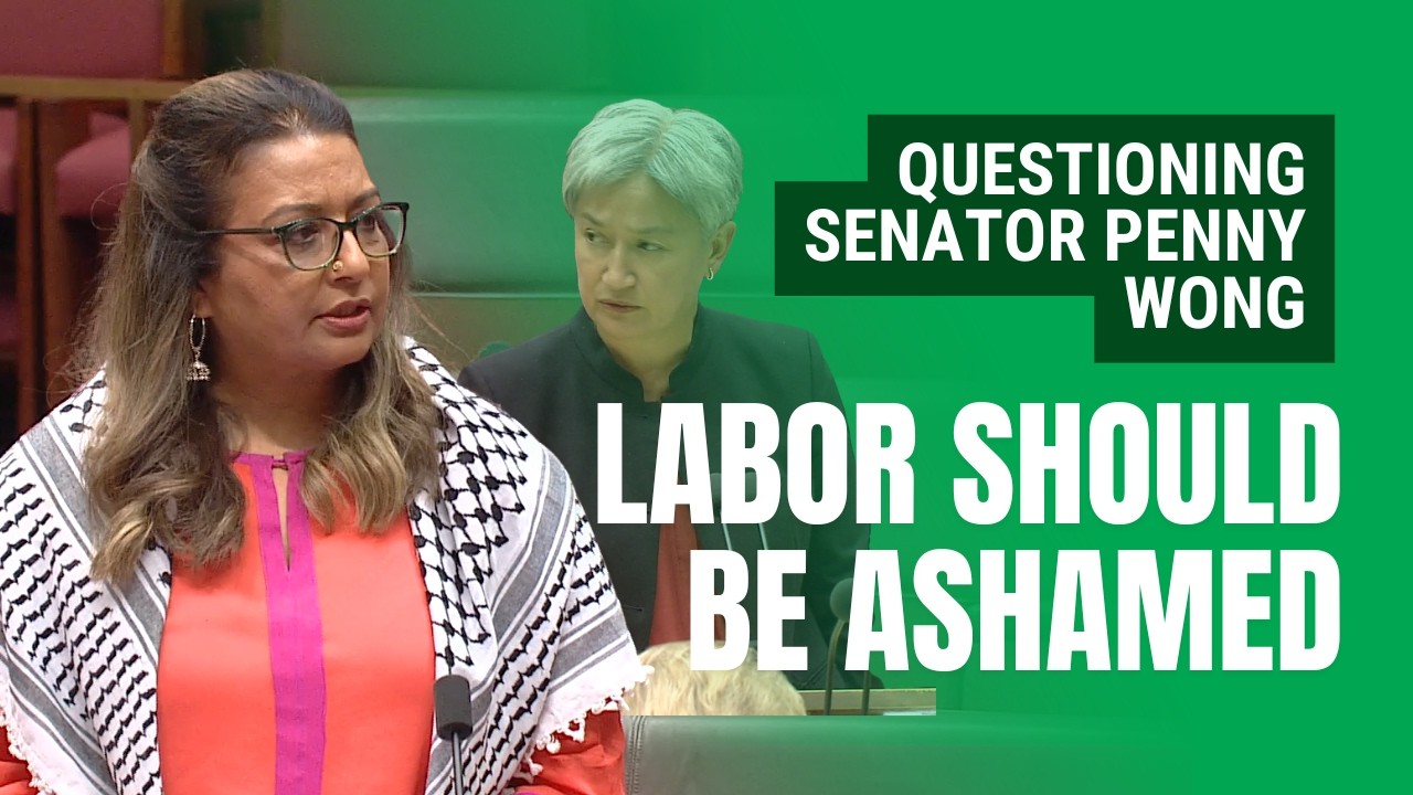 Minister Wong, why are you inviting war criminals to this country? | Question Time | Mehreen Faruqi