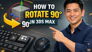 How to ROTATE 90 DEGREES in Autodesk 3ds Max (Step by Step)