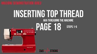 Janome TravelMate 30 - Inserting the Top Thread