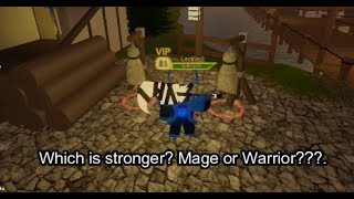 Roblox Dungeon Quest Mage Vs Warrior