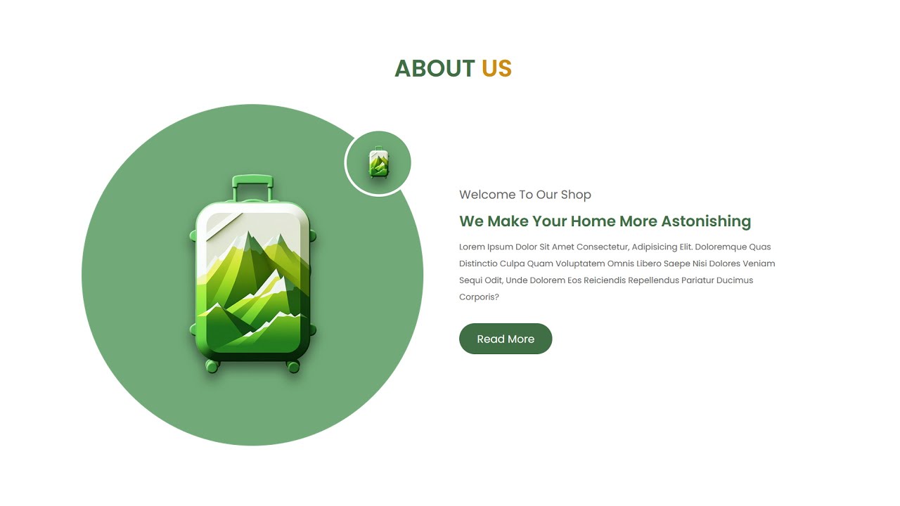 Build a Responsive Luggage Bag Website | About Page | HTML CSS JavaScript | Part 4