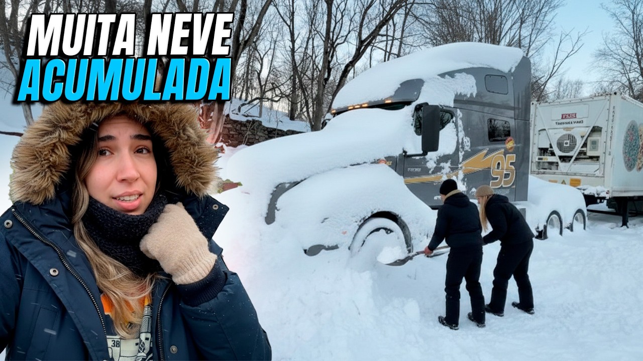 NEVE ACUMULADA ATRAPALHANDO AS ENTREGAS