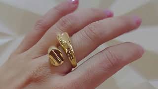 Video: YOU AND ME MAXI Ring Yellow Gold