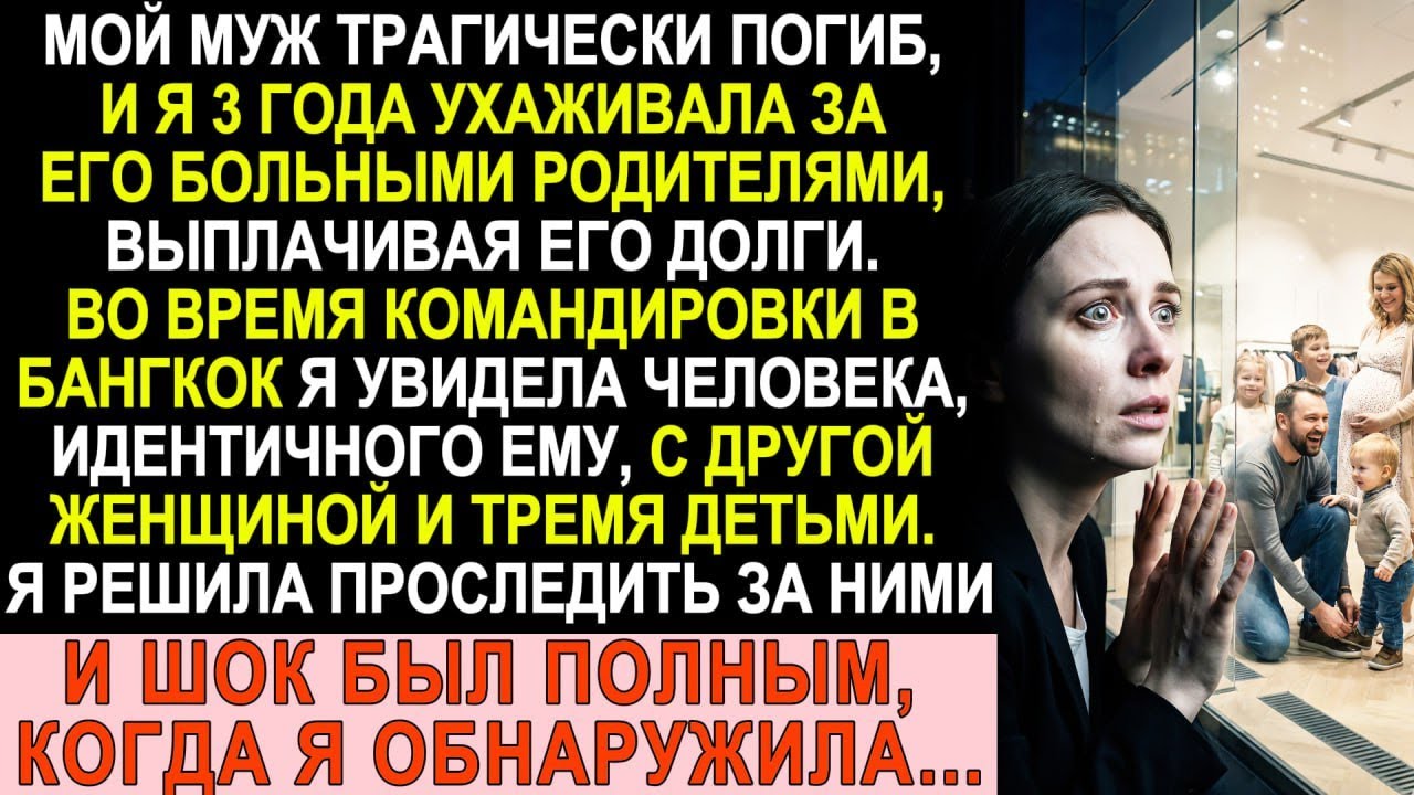 Муж погиб в авиакатастрофе. Через 3 года я увидела его с другой семьёй в Бангкоке...
