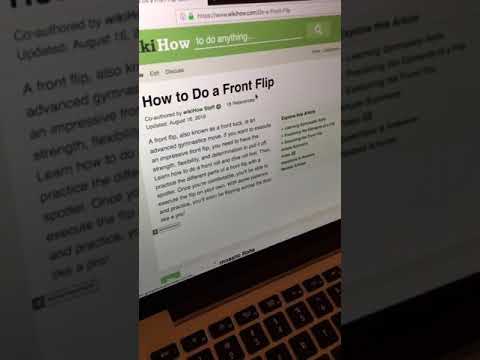 How to do a front flip wikihow