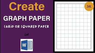 How to create grid pages | create graph paper in word | Microsoft word tutorial
