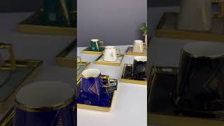 Lüx Porselen Rosetta Acar 6 Lı Türk Kahve Takımı