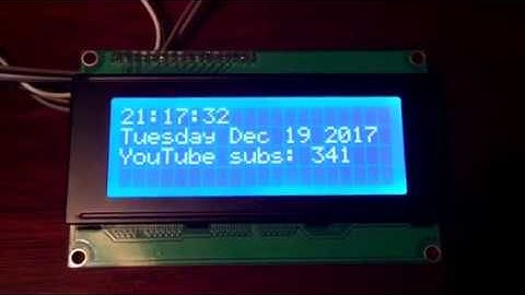 ESP8266 Internet clock and YouTube subscriber display - code in description