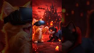 Dracula Cat and VR Cat #cat