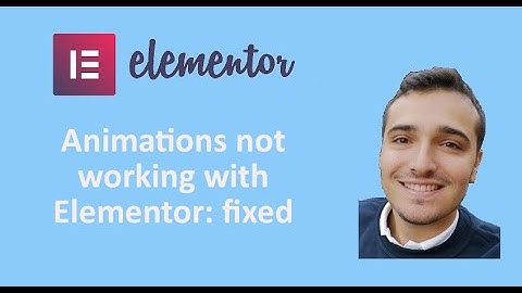 Animation not working with Elementor: fixed