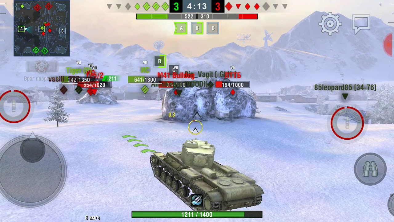 Ворлд оф танкс блиц !Три матча , статистика и исследования! КВ-2 и КВ-3 ...