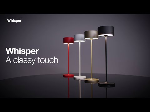 Whisper, a classy touch. iGuzzini's new cordless LED table lamp - video from iGuzzini