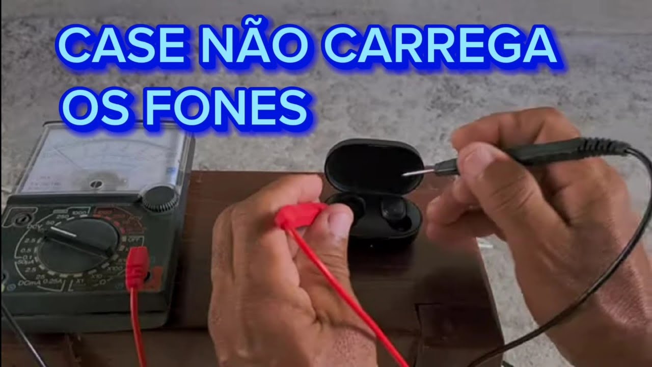 Case não carrega o fone de ouvido  Bluetooth