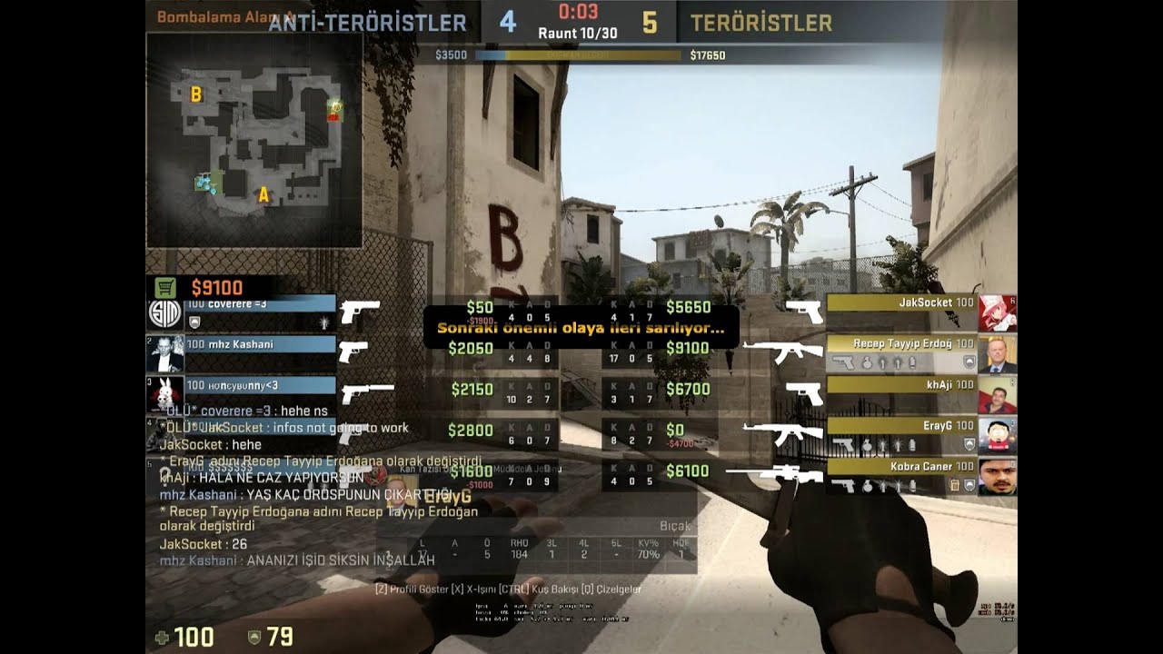 cs go hile steam id ; http://steamcommunity.com/id/receptayyip/ - YouTube