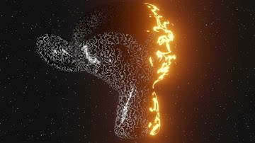 Burning Monkey head in Blender