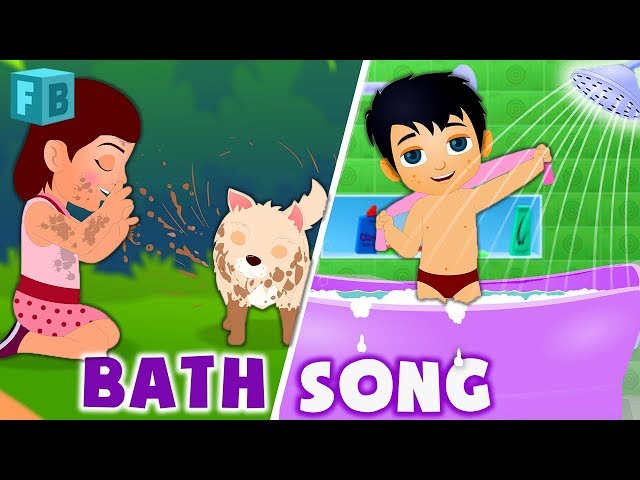 Bath Song | FlickBox Nursery Rhymes for Babies | Children Rhymes English class=