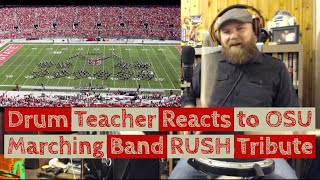 Drum Teacher Reacts to OSU Marching Band - Rush Tribute - Episode 123